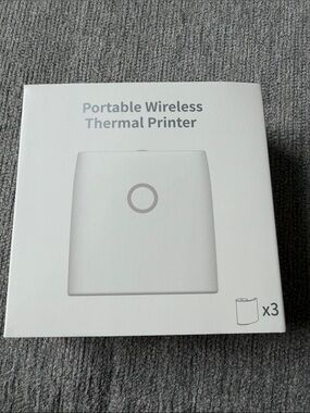Jadens JD-21 Portable Wireless Thermal Printer White Sticker Maker 3 rolls